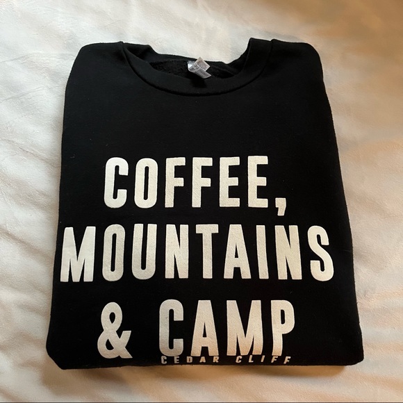 American Apparel Tops - Black Camp Sweatshirt- Medium